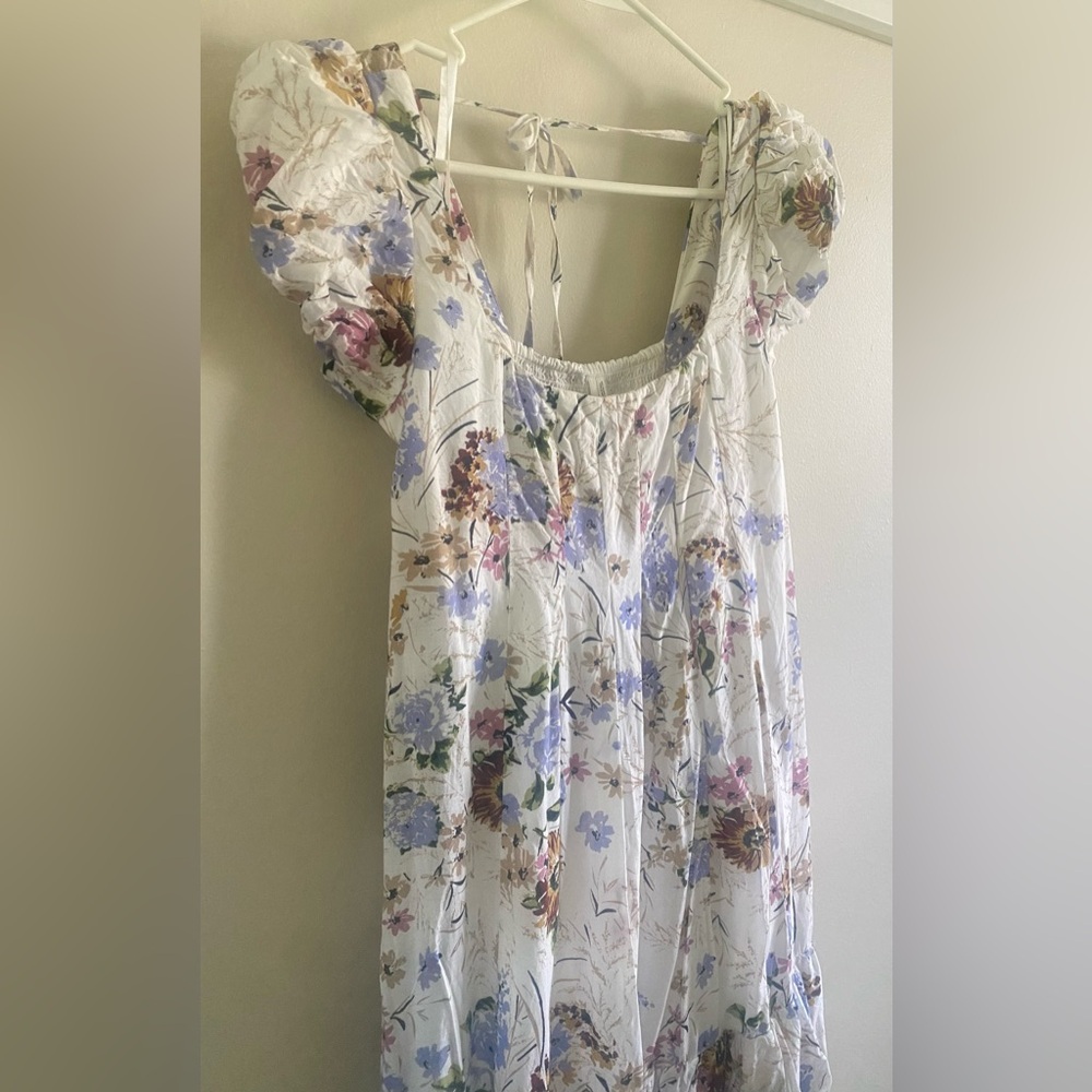 Anthropologie Puff Sleeve Midi Dress - Picture 9 of 14